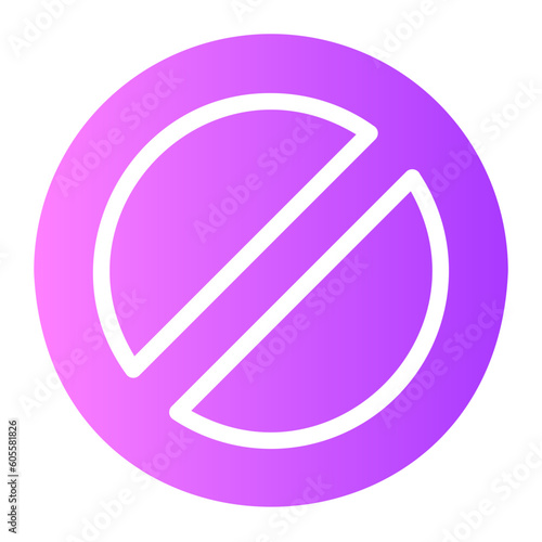 Free Download forbidden gradient icon - GFXLoad