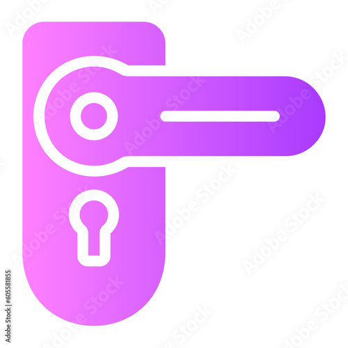 door lock gradient icon