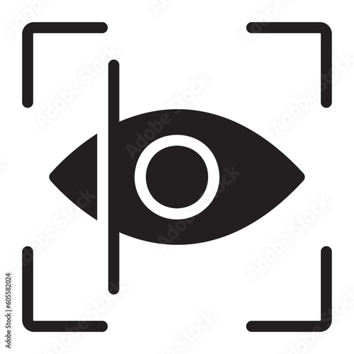 eye scanner glyph icon