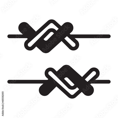 barbed wire glyph icon