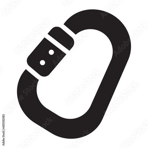 carabiner glyph icon