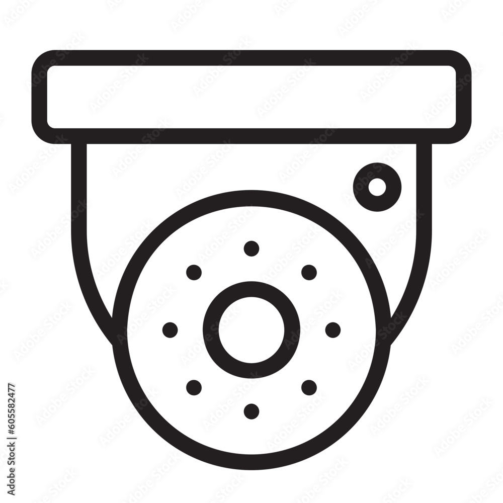 cctv camera line icon