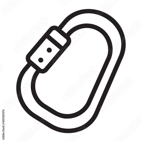 carabiner line icon