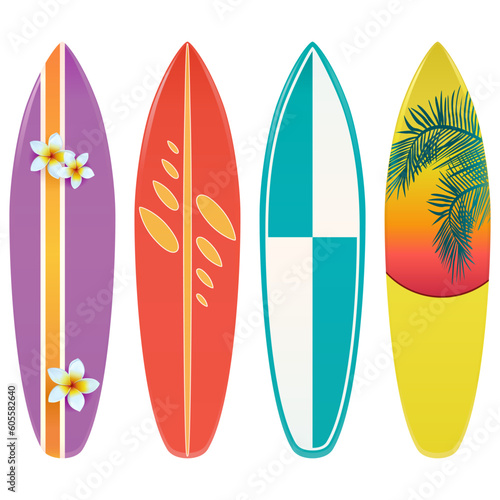 Vector Surfing Board Icons