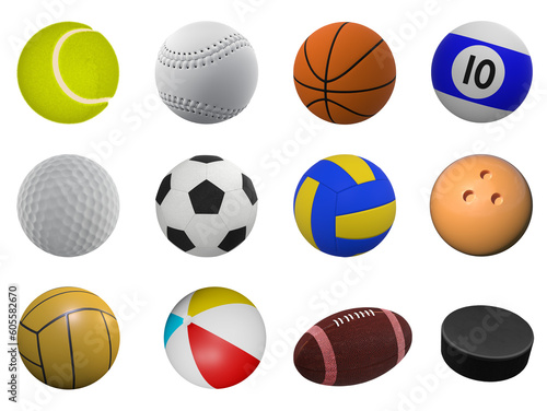 Sports Balls isolated on white