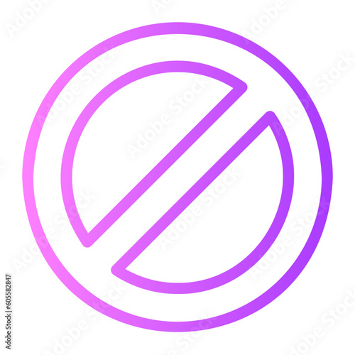 Free Download forbidden gradient icon - GFXLoad