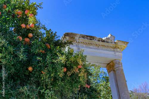 Ancient city Ephesus (Efes) in Turkey. Ancient architectural structures UNESCO cultural heritage.Selcuk TURKEY