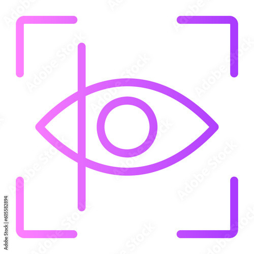 eye scanner gradient icon