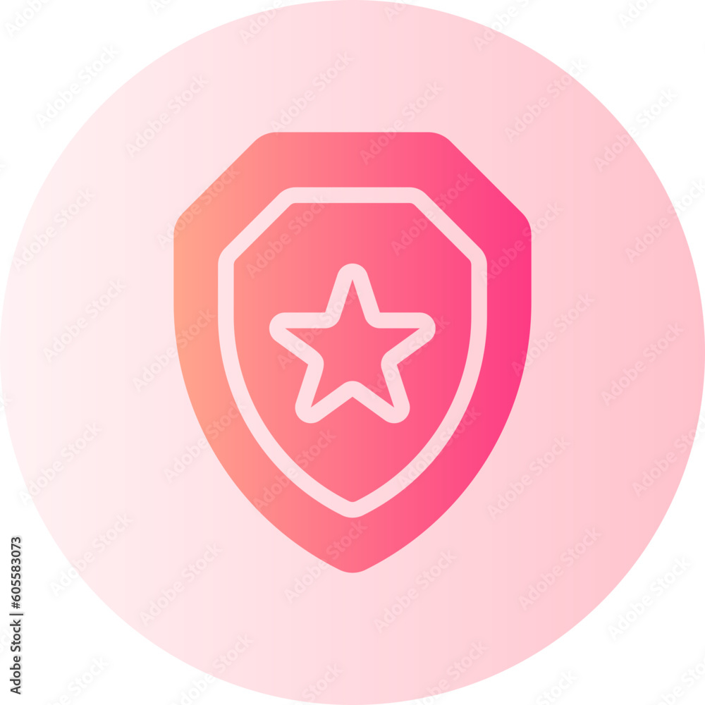 sheriff badge gradient icon sheriff badge gradient icon