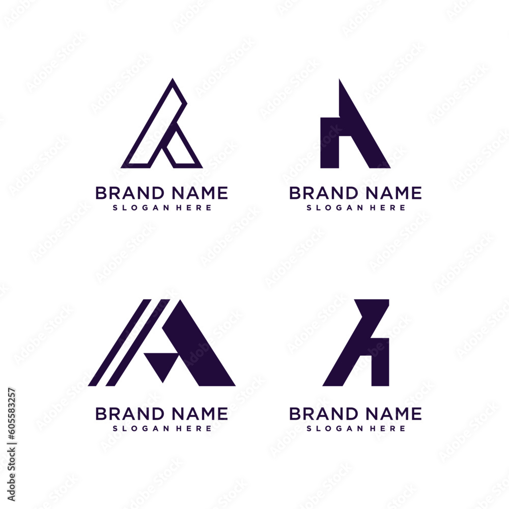 Logo letter A design vector with modern creative style concept Logo letter A design vector with modern creative style concept