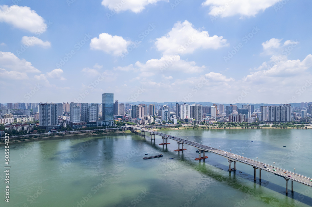 Cityscape of Lusong District, Zhuzhou City, China Cityscape of Lusong District, Zhuzhou City, China