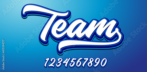 editable sport team text effect