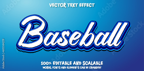 Editable text effect - Baseball Team emblem customized vintage style