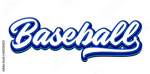 Baseball Word Art Illustration