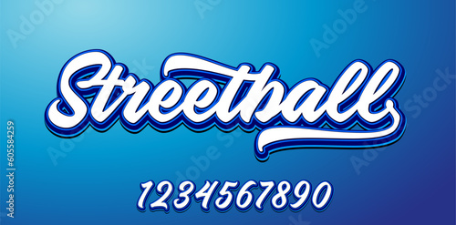 Abstract Hip Hop Hand Written Graffiti Style Word Street Ball Vector Illustration Art