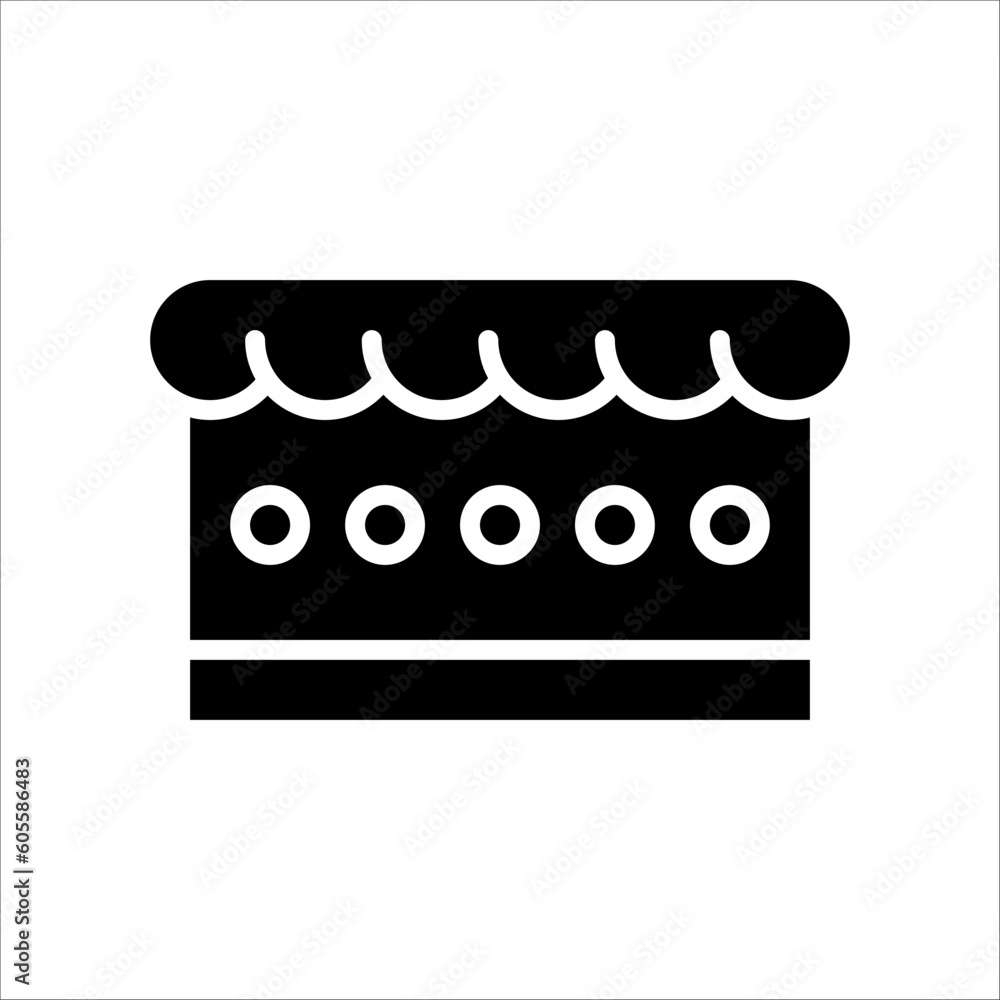 Solid vector icon for cake which can be used various design projects. Solid vector icon for cake which can be used various design projects.
