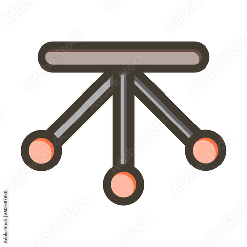 Pendulum Vector Thick Line Filled Colors Icon Design photo