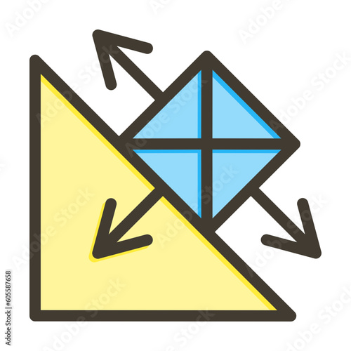 Friction Vector Thick Line Filled Colors Icon Design