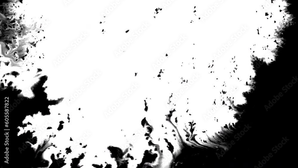 ink transition on white screen, drop texture, ink transition splatter ...
