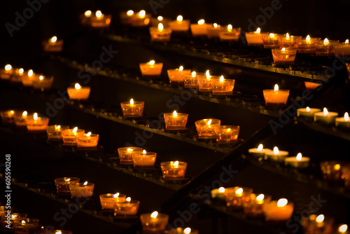 orange church candles