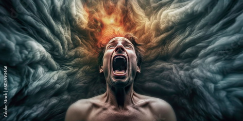 symptoms of panic disorder, showcasing panic attacks characterized by sudden and overwhelming fear, accompanied by physical symptoms like chest pain or dizziness. Generative AI