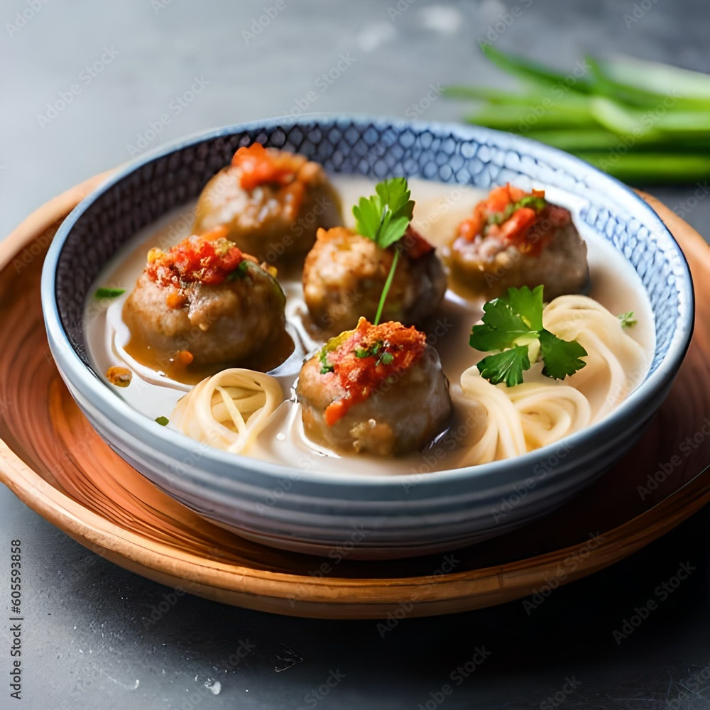 meatballs with a presentation that arouses the appetite of those who see them, ai generated meatballs with a presentation that arouses the appetite of those who see them, ai generated