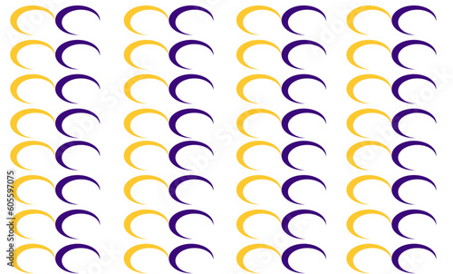 abstract background with circles, seamless background with rink of yellow and purple repeat pattern, replete image design for fabric printing
