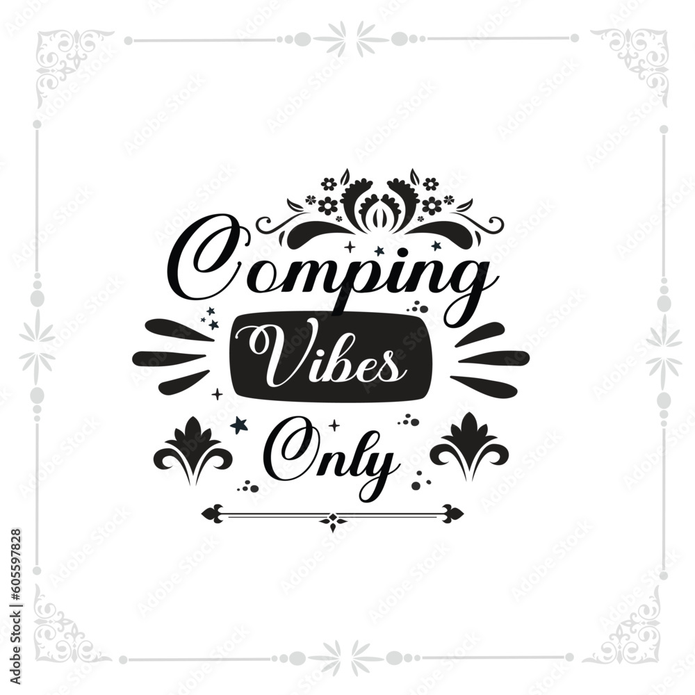 comping vibes only svg tshirt design