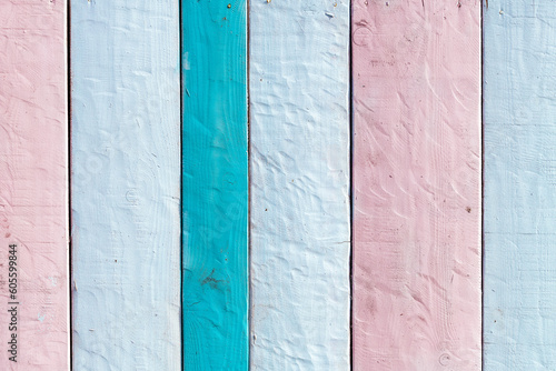 Texture of pastel colored wooden planks as background
