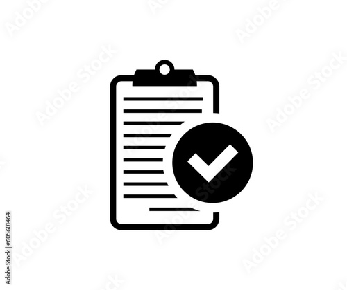 Compliance inspection approved logo design. Audit document icon, result report, verification control business concept vector design and illustration.



