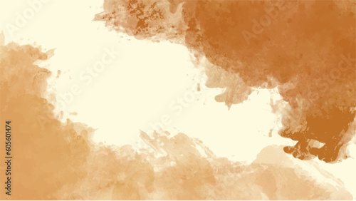 Abstract earth tone watercolor background.Hand painted watercolor. vector