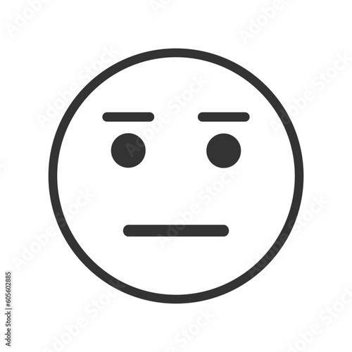 Bilde på lerret Face icon with neutral emotion