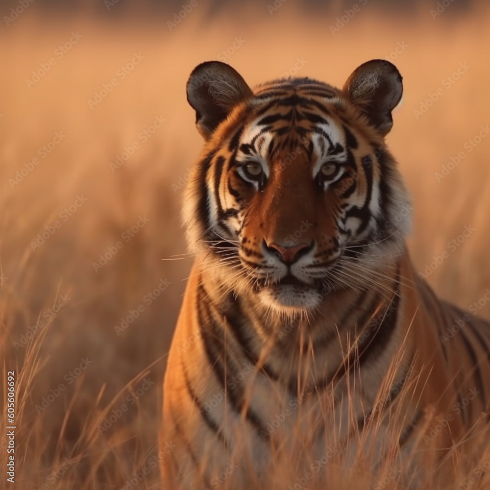 Obraz premium 野生の虎（ai画像）