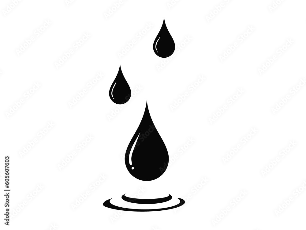 Fototapeta premium water drop icon vector logo template,drop, flat vector icon for apps and websites.