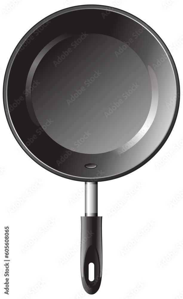 Empty pan cartoon realistic Empty pan cartoon realistic