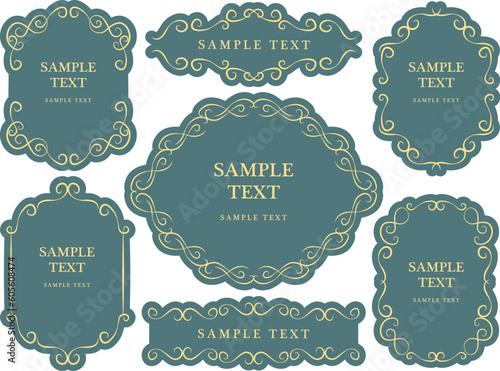 アンティーク　クラシック　フレーム飾り枠セット
