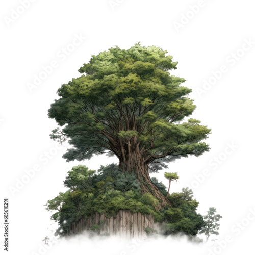 fantasy tree  wygenerowana przez AI  ilustracja drzewa bez t  a