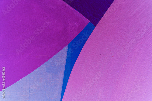 abstract pattern of bright brush coloring , colors panted on wall with geometric lines, background for wallpaper and design