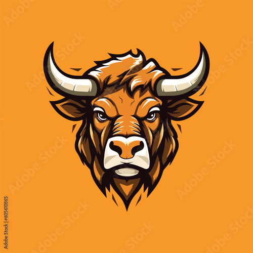Bull Mascot Logo Design Bull Vector 