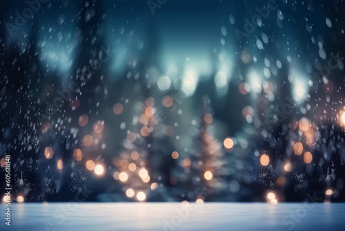 Blurred winter background, Generative ai
