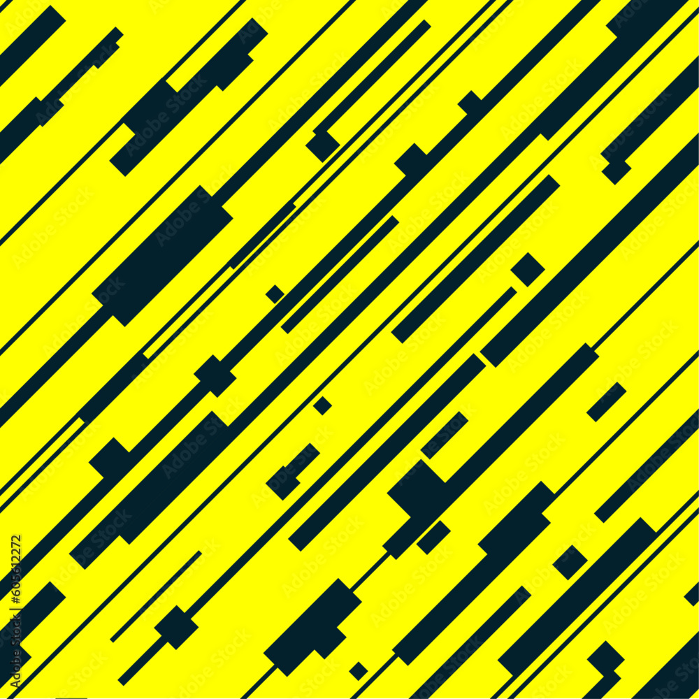 Cyberpunk yellow seamless pattern. Futuristic graphic for textiles, backgrounds and apparel. Future design for print and web projects. Devorative art in modern style.