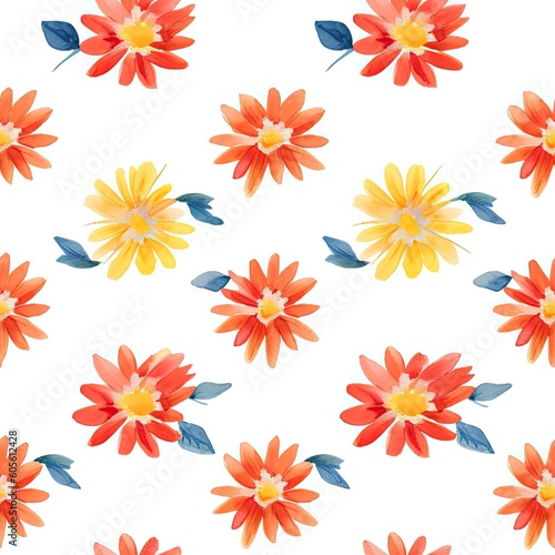 Fashionable pattern watercolor simple flower Floral seamless background for textiles, fabrics, covers, wallpapers, print, gift wrapping and scrapbooking © PinkiePie