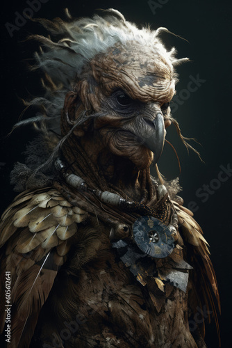 Eagle as human character, Generative ai © Marius