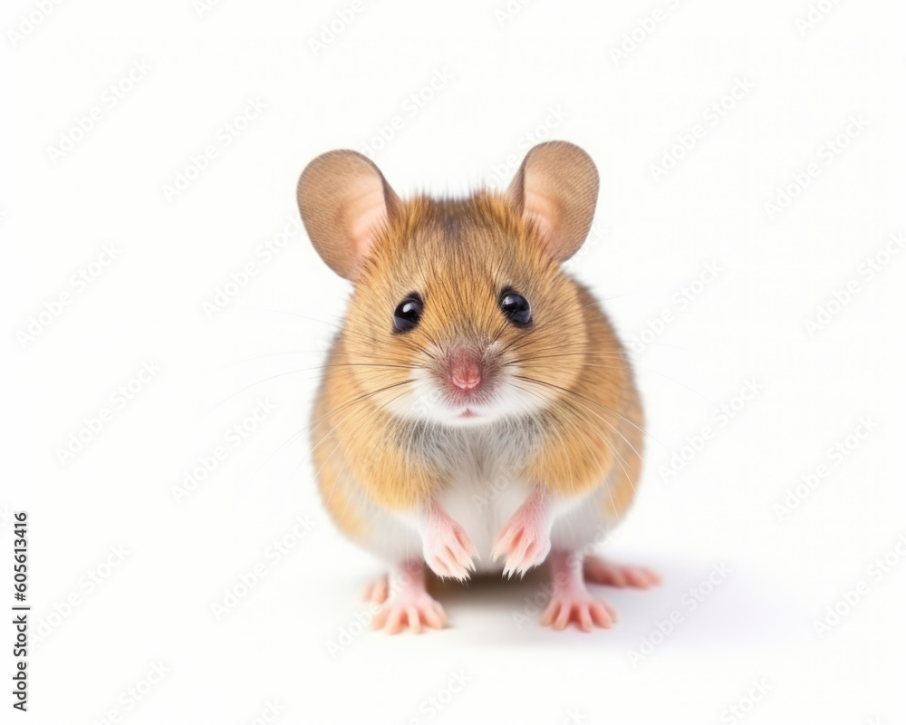 photo of mouse isolated on white background. Generative AI