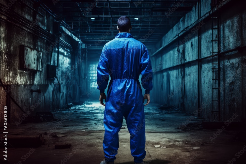 Modern man adult underground bunker. Generate Ai Modern man adult underground bunker. Generate Ai