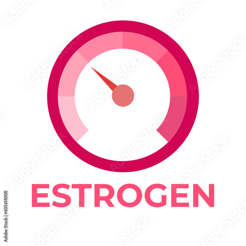Estrogen level meter. Vector illustration.