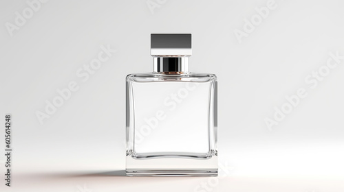 bottle of perfume on isolated white background. Generative AI