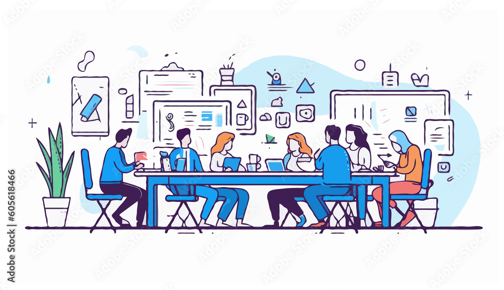 A team of business meeting at coffee shop A team of business meeting at coffee shop