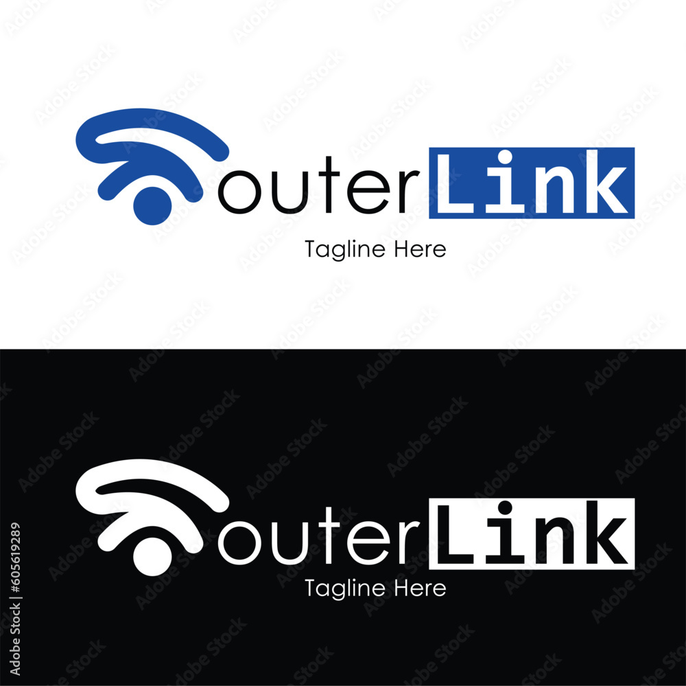 Router Link Logo | wifi logo vector | R with Wifi signals Concept logo design vector. Router Link Logo | wifi logo vector | R with Wifi signals Concept logo design vector.
