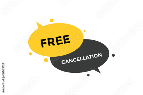 Free cancellation button web banner templates. Vector Illustration 